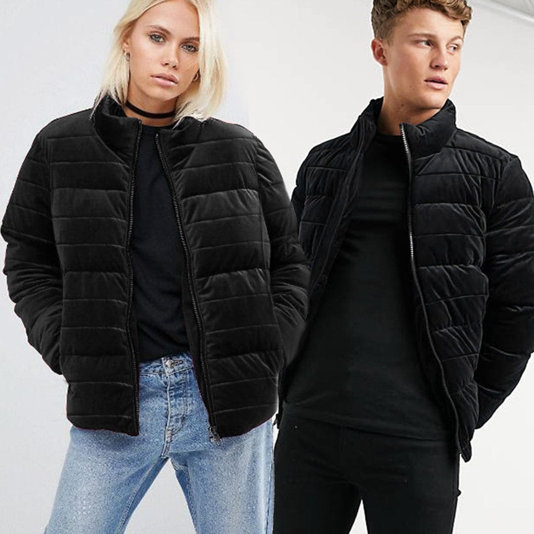 Jupiter High Glaze Velvet Texture Unisex Puffer Jacket