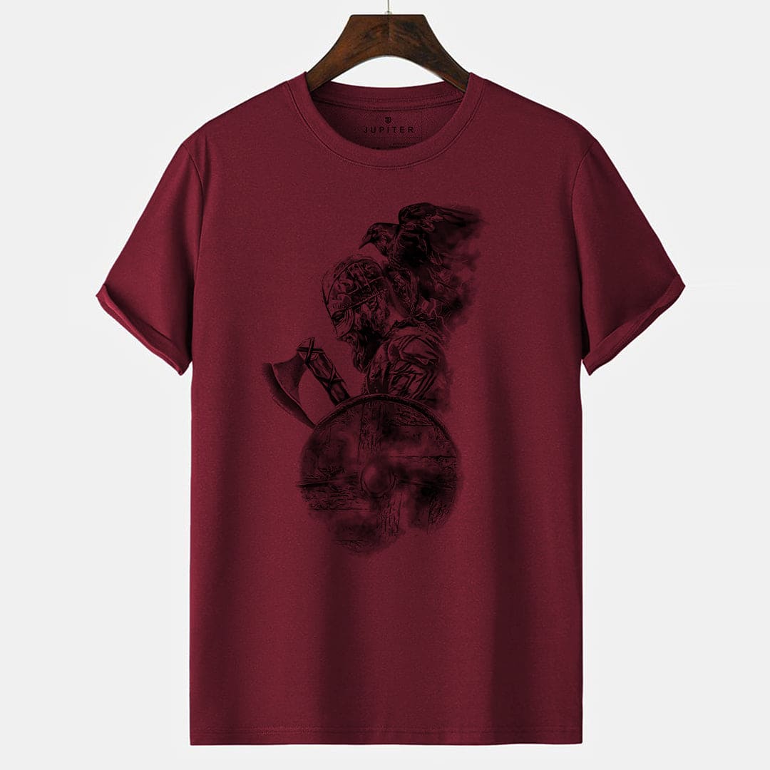 Jupiter Viking Warriors Cotton Graphic Tee For Men