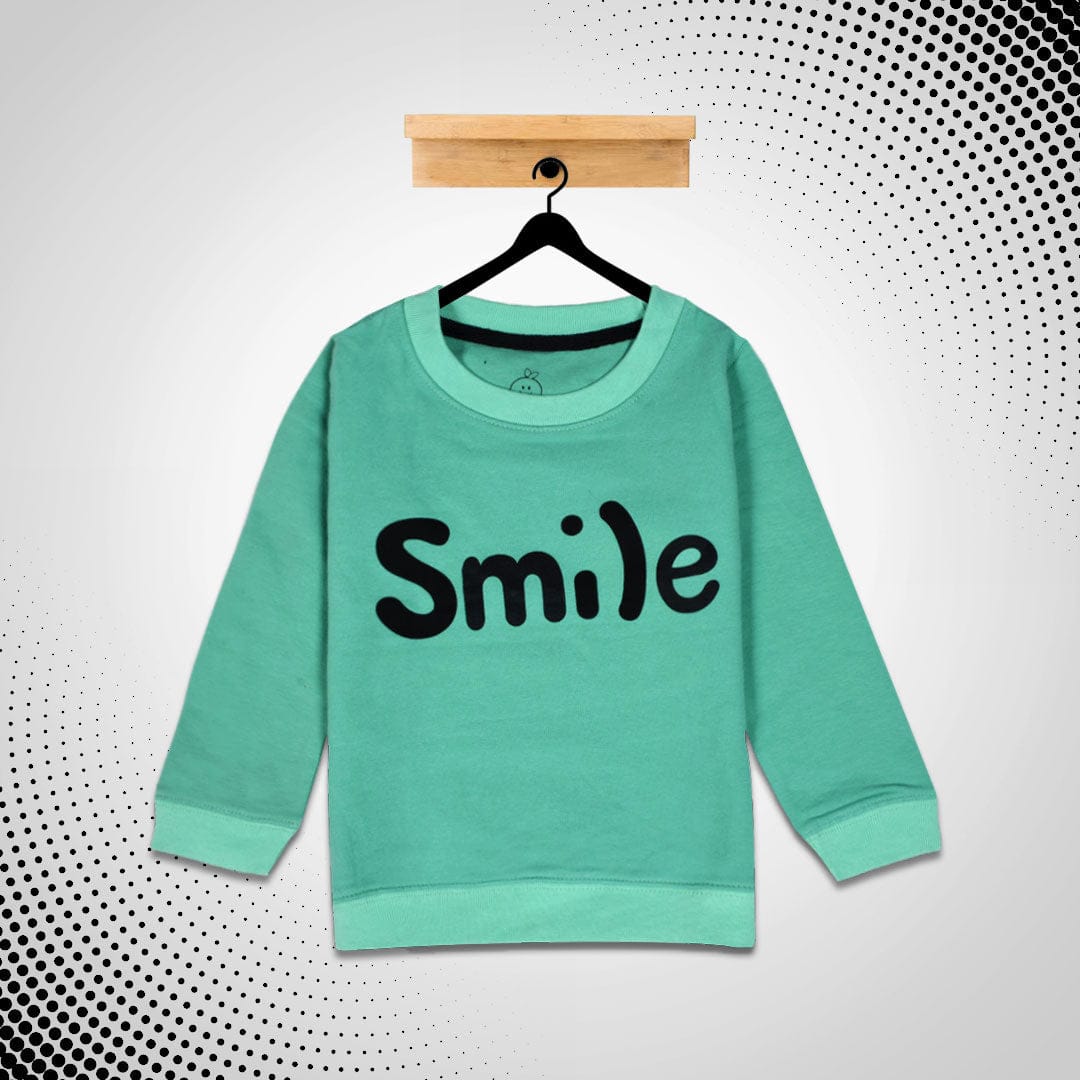 kid&#39;s Smile Printed Green SweatShirt (1 YEARS to 12 YEARS)