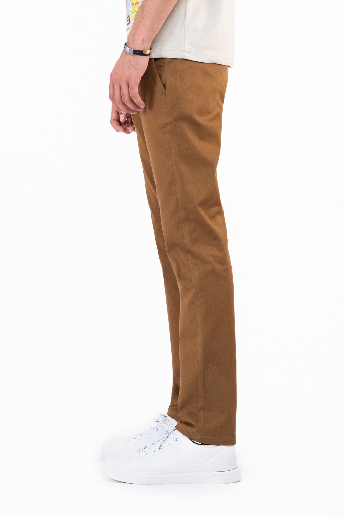 Men&#39;s Plain Brown Cotton Pant