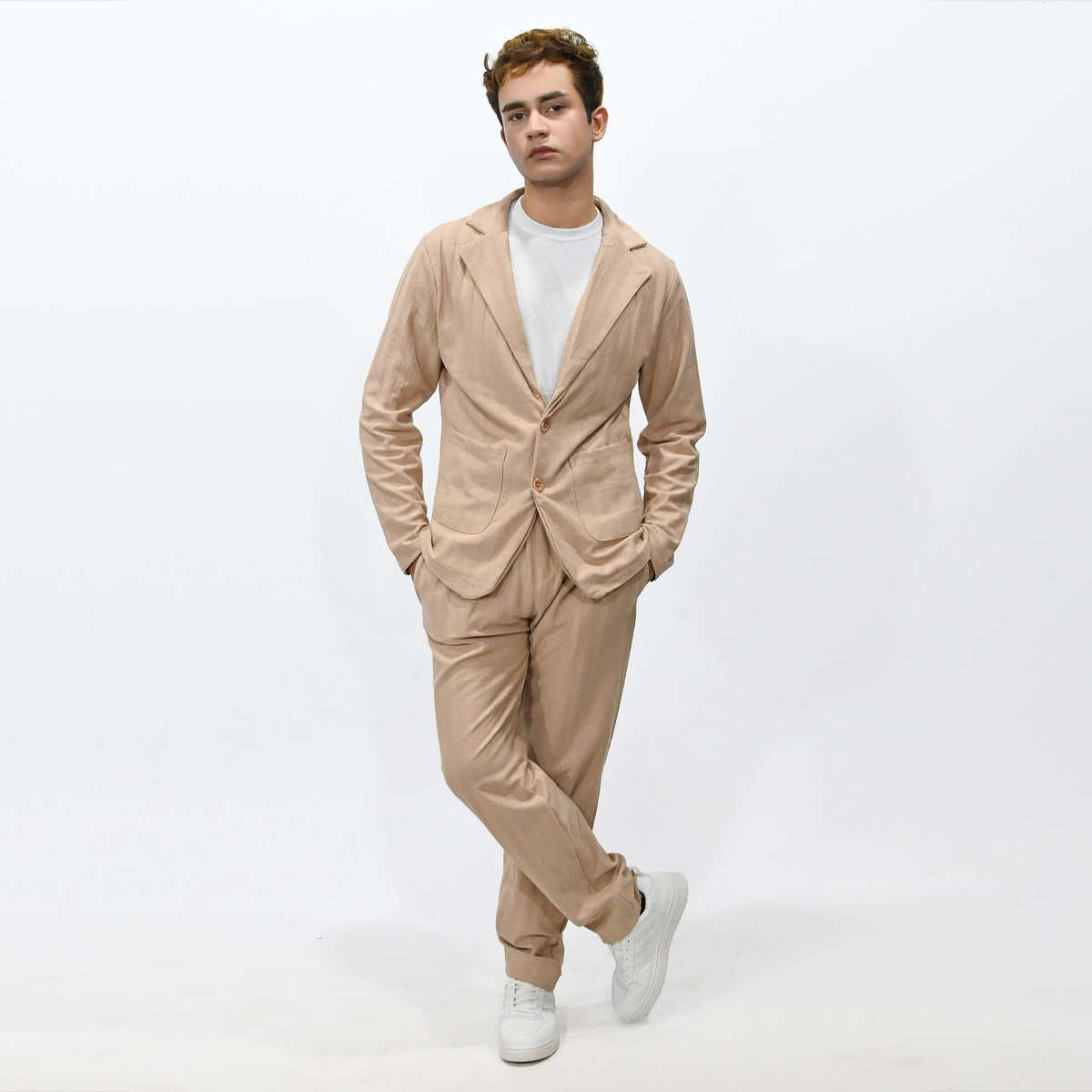 Jupiter Celebrity Self Textured Gender Neutral Skin Casual Pant Coat