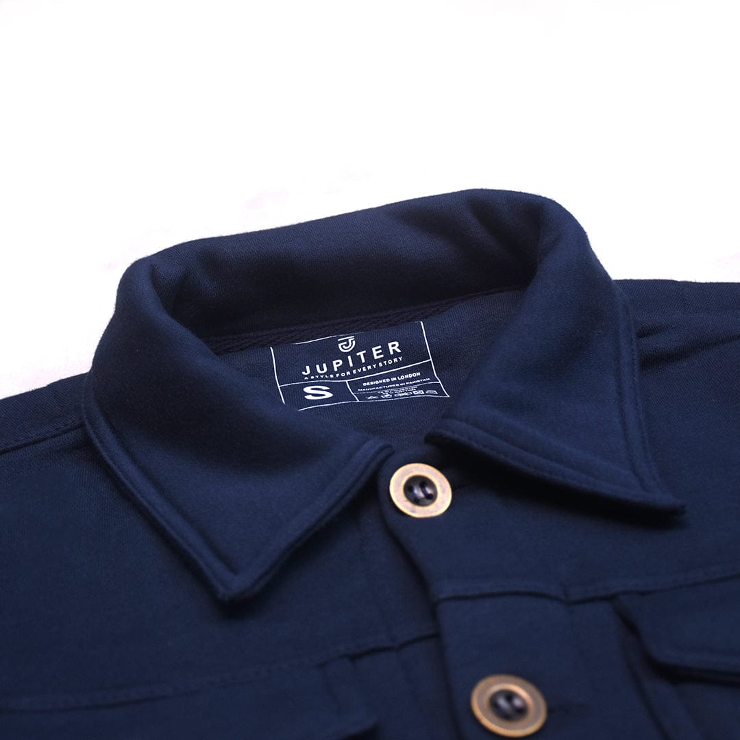 Jupiter Denim Style Heavy Fleece Jacket