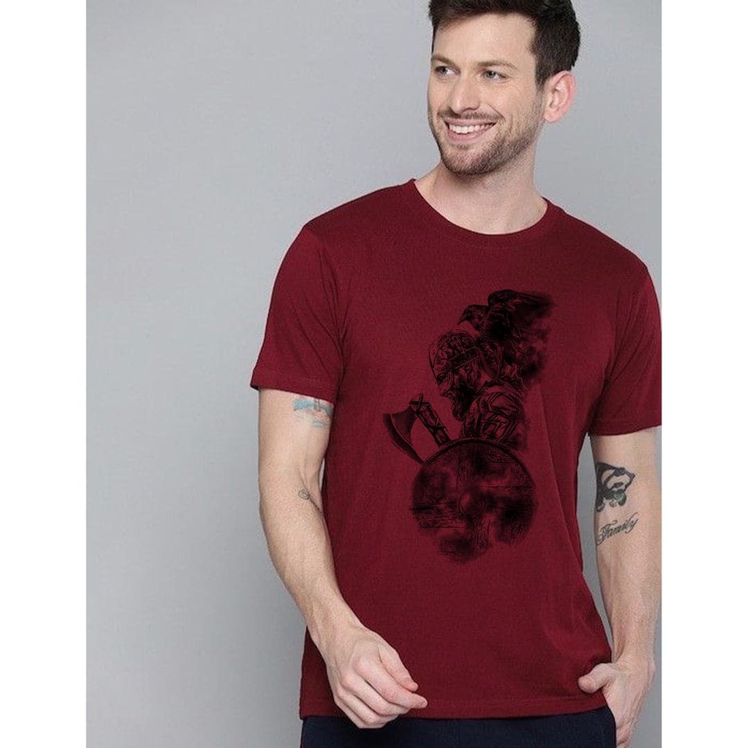 Jupiter Viking Warriors Cotton Graphic Tee For Men