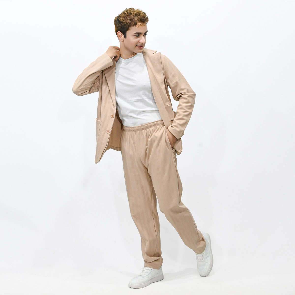 Jupiter Celebrity Self Textured Gender Neutral Skin Casual Pant Coat