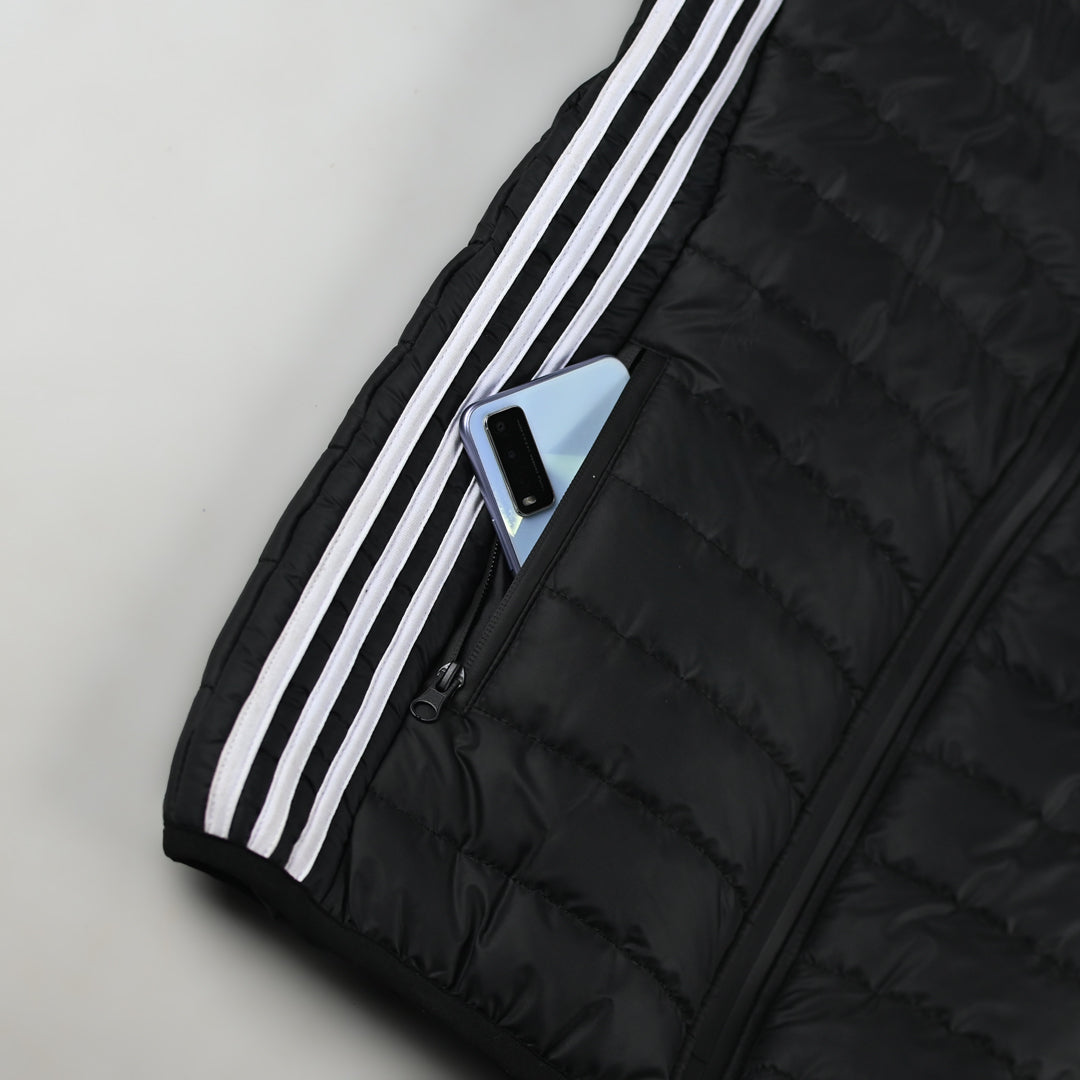 3 Stripes Signature Logo Premium Quilted Bomber Jacket For Men