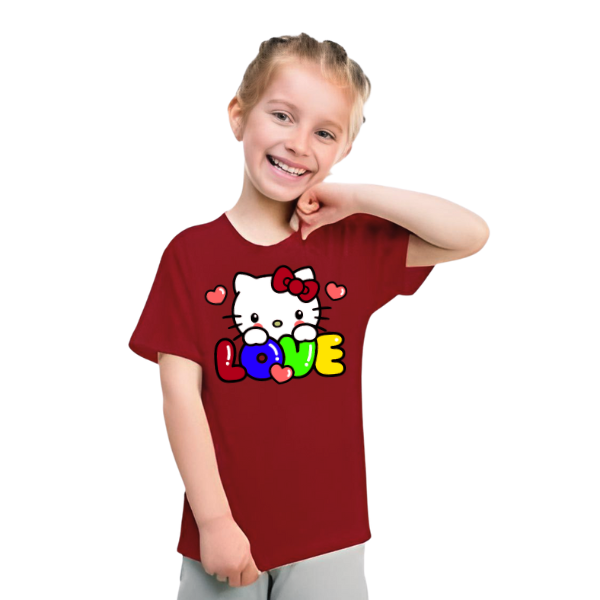 Kitty Love T Shirt For Kids