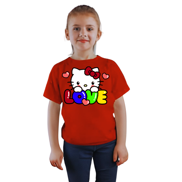 Kitty Love T Shirt For Kids