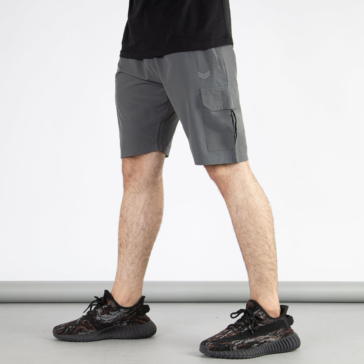 Gray Premium Micro Stretch Cargo Shorts