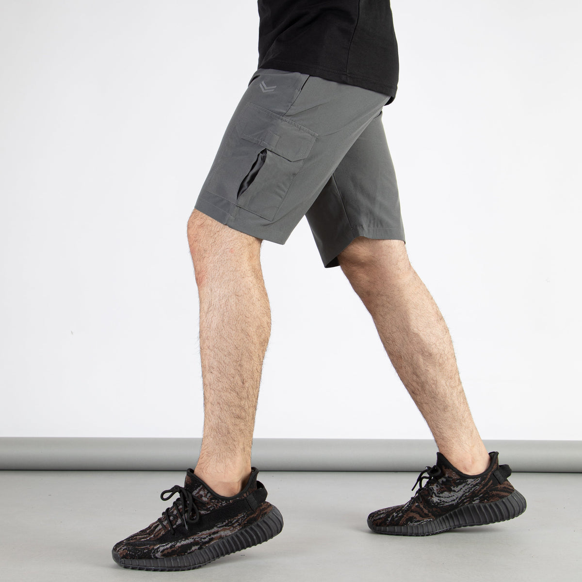 Gray Premium Micro Stretch Cargo Shorts