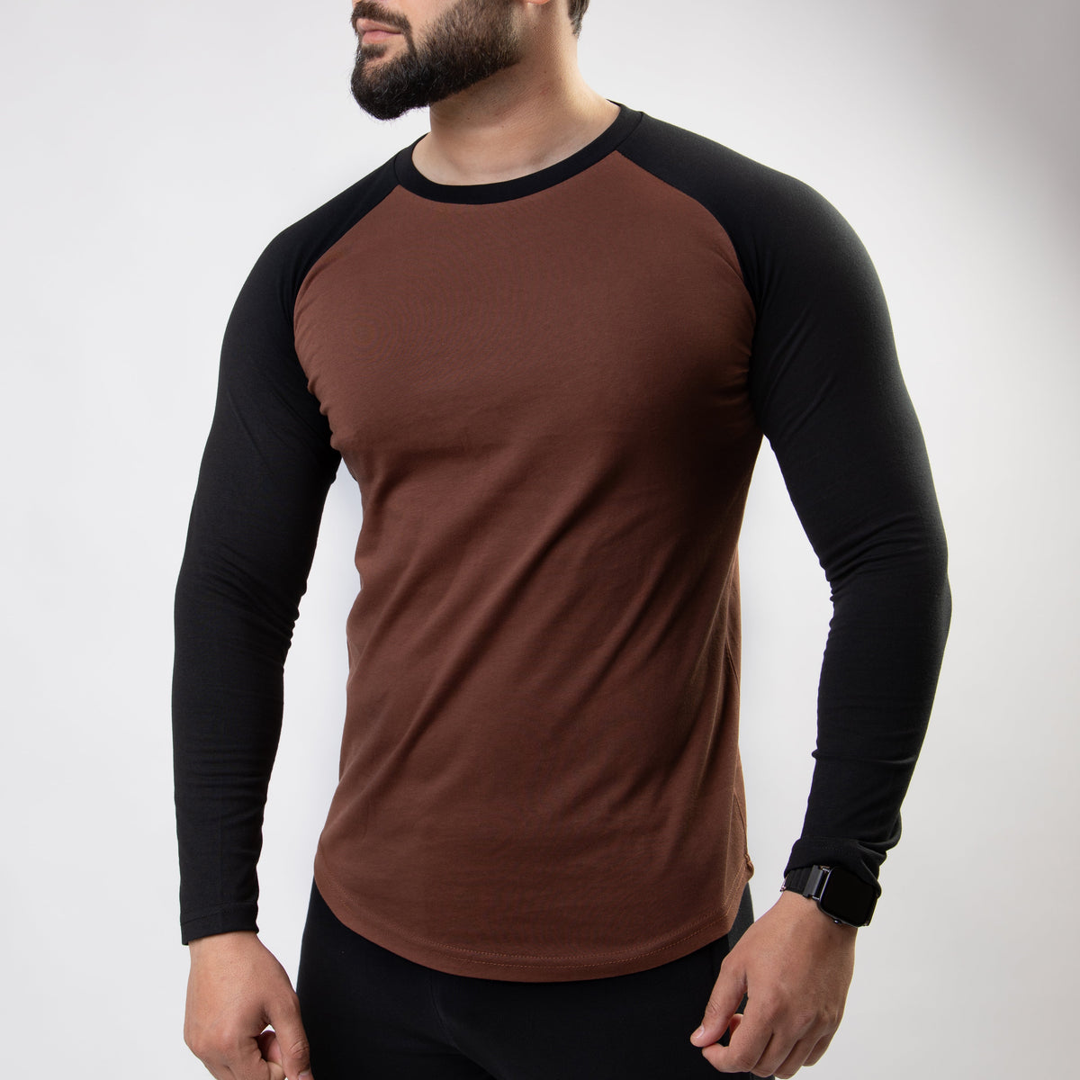 Brown &amp; Black Raglan