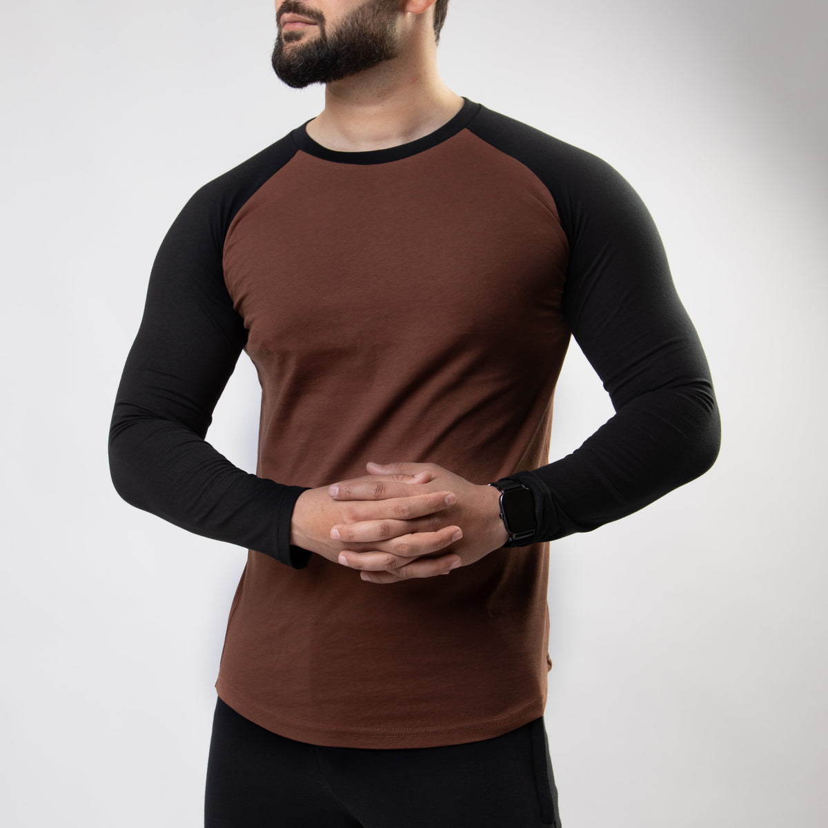 Brown &amp; Black Raglan