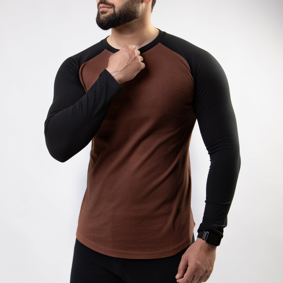 Brown &amp; Black Raglan