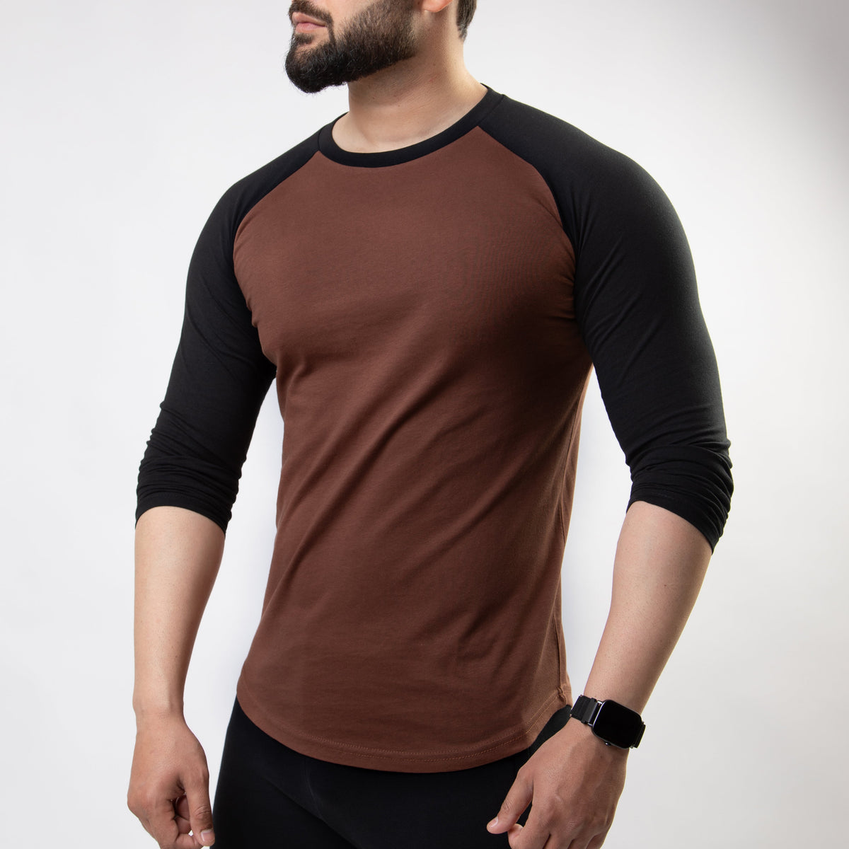 Brown &amp; Black Raglan