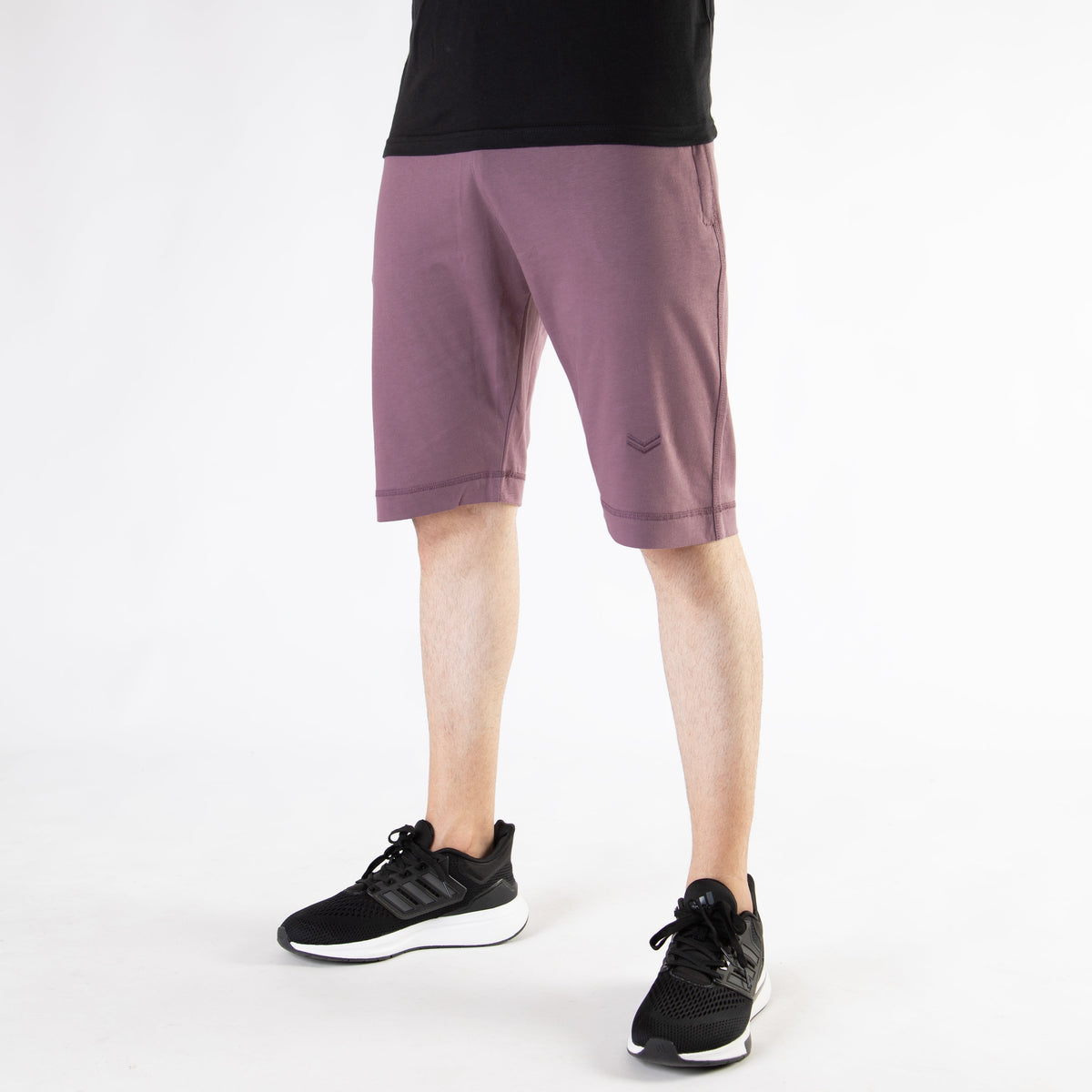 Light Purple Cotton Shorts with Contrast Detailing