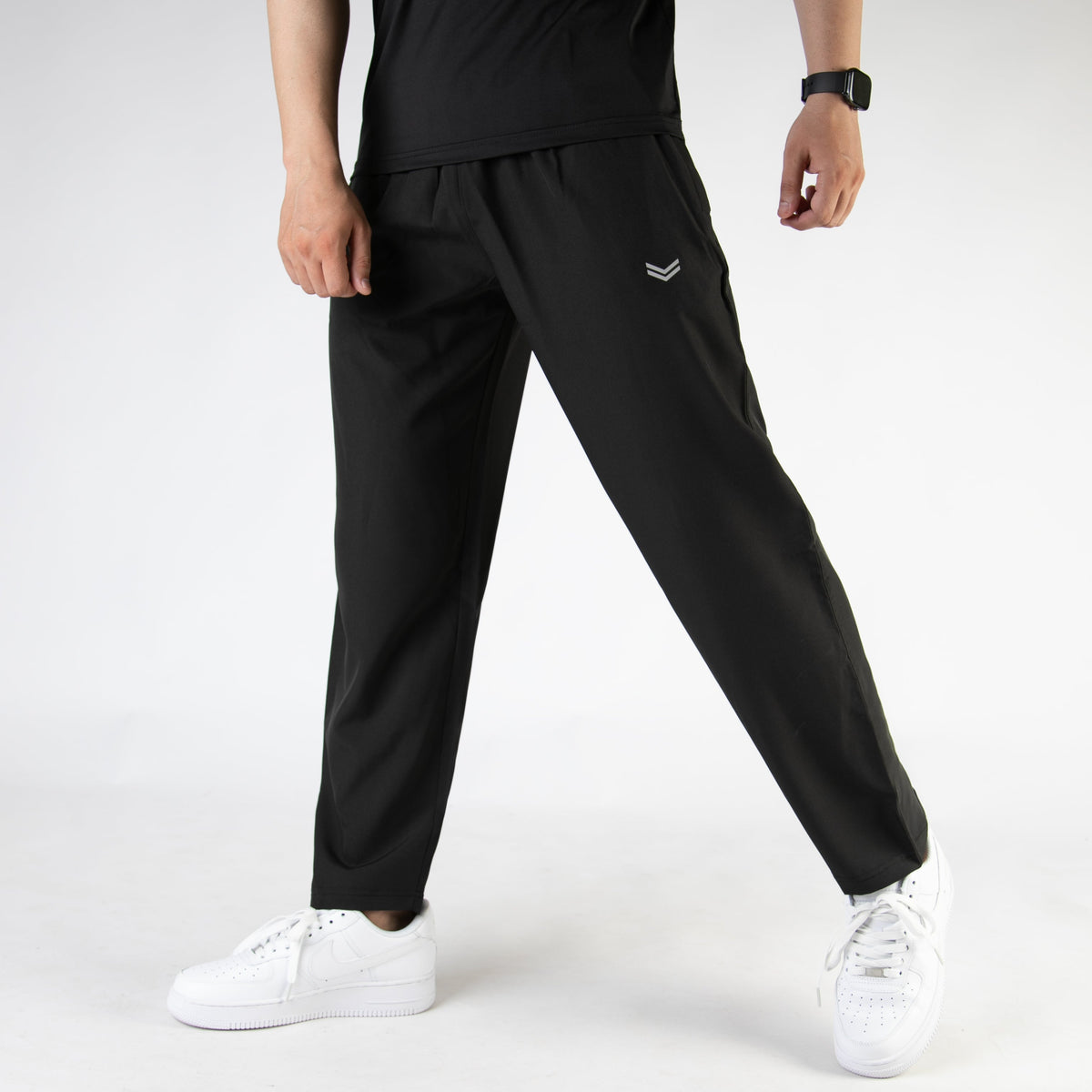 Black Premium Micro Relaxed Fit Trousers