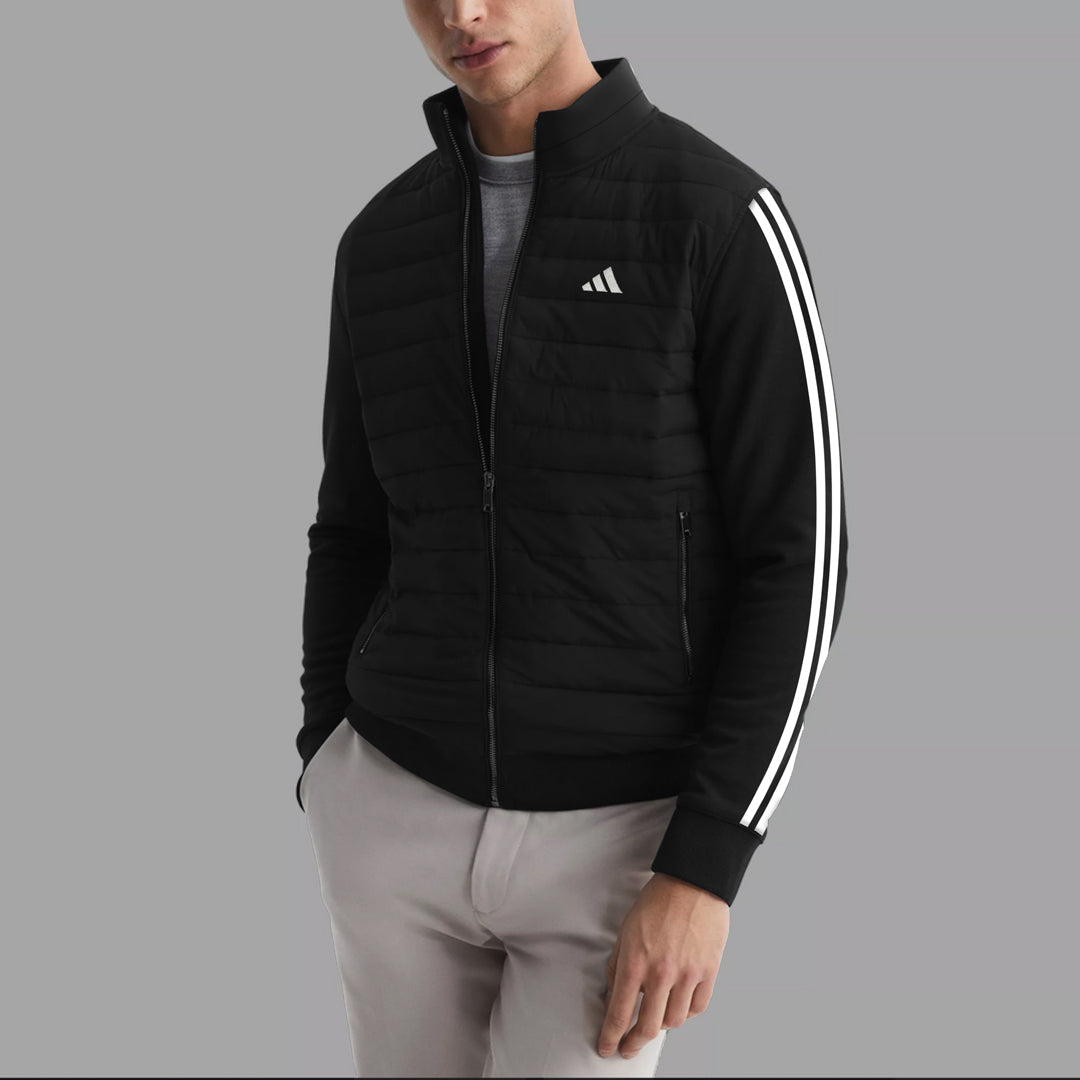 3 Stripes Signature Logo Classic Quilted Bomber Jacket For Men