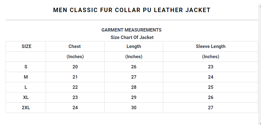 Men Classic Fur Collar PU Leather Jacket