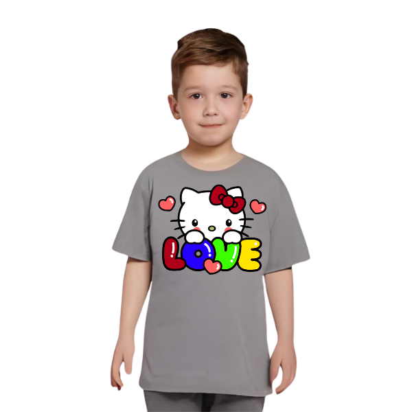 Kitty Love T Shirt For Kids