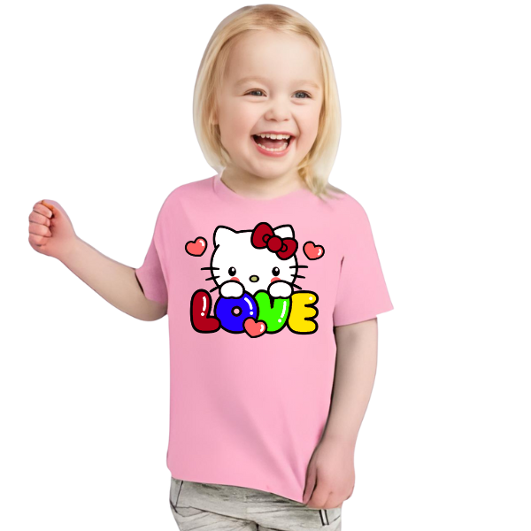 Kitty Love T Shirt For Kids