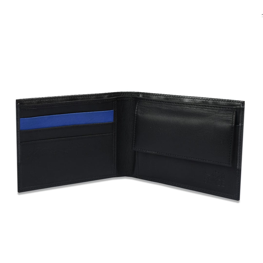 SPACE CHARCOAL CONTRAST LEATHER WALLET