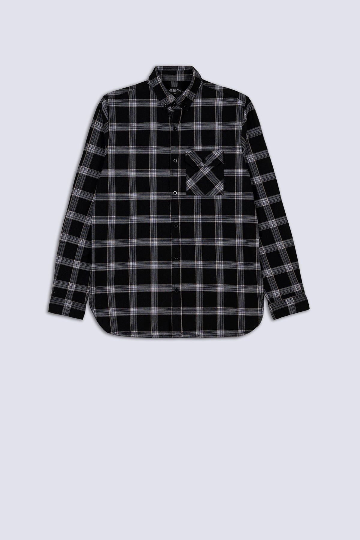 Men&#39;s Black Checkered Shirt