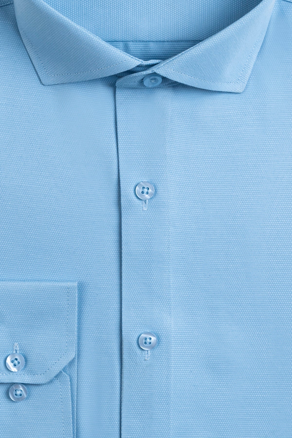 Sky Textured Men&#39;s Dress Shirt