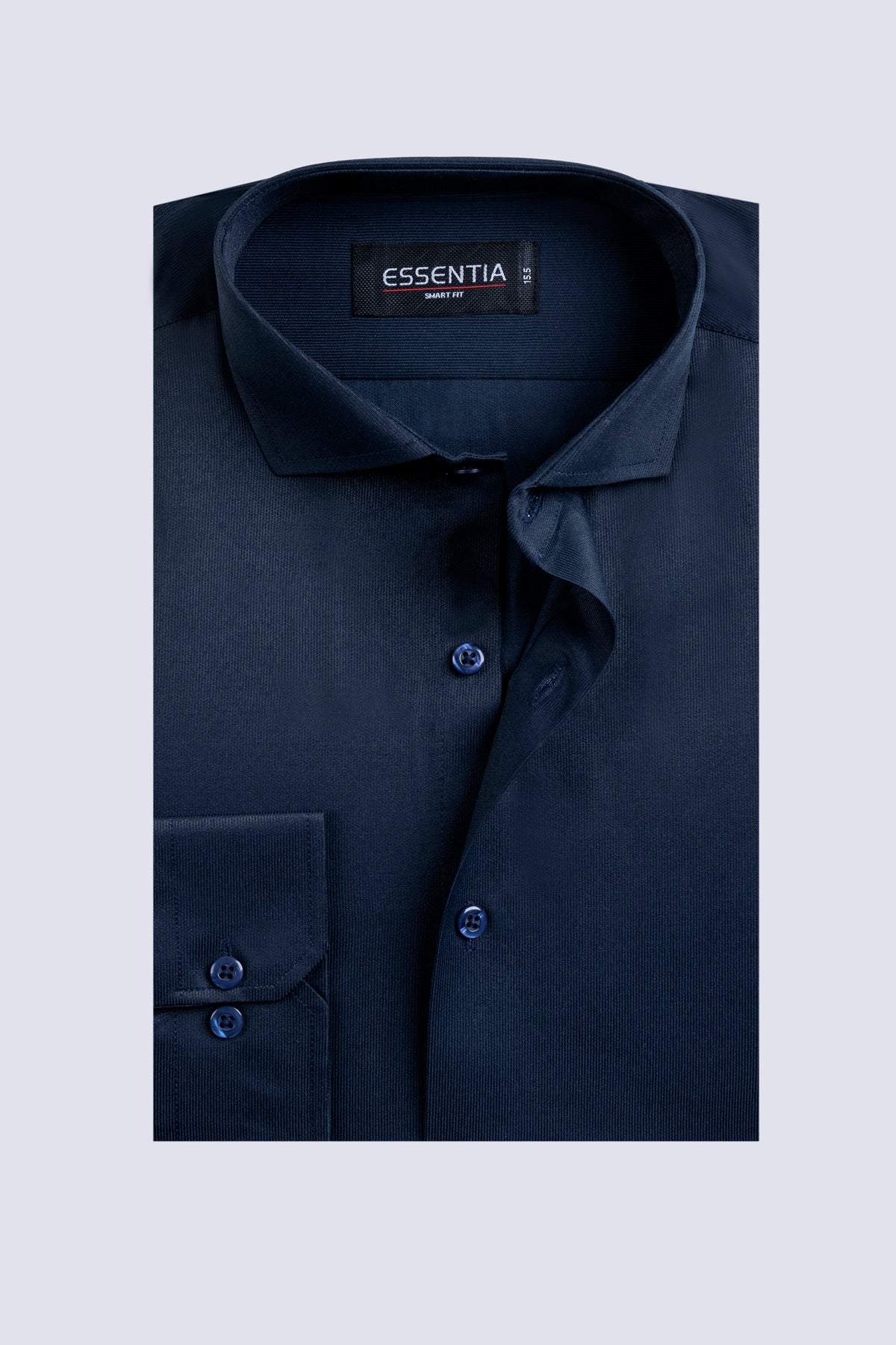 Navy Blue Self Men&#39;s Dress Shirt