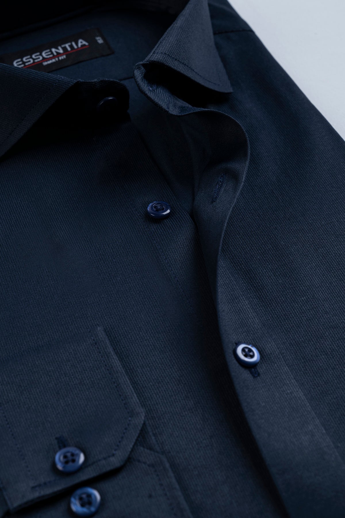 Navy Blue Self Men&#39;s Dress Shirt