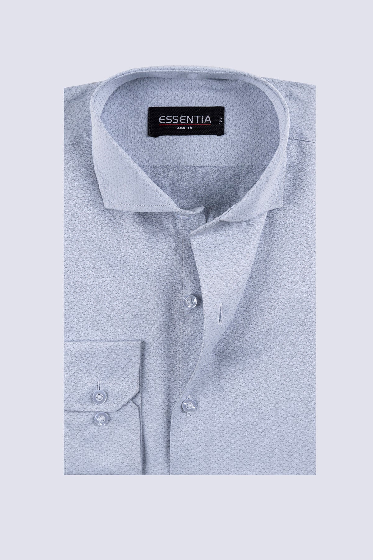 S Grey Self Men&#39;s Dress Shirt