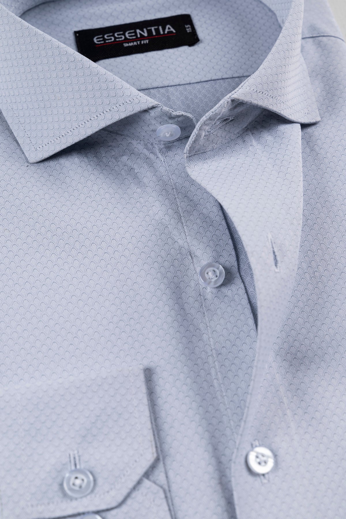 S Grey Self Men&#39;s Dress Shirt