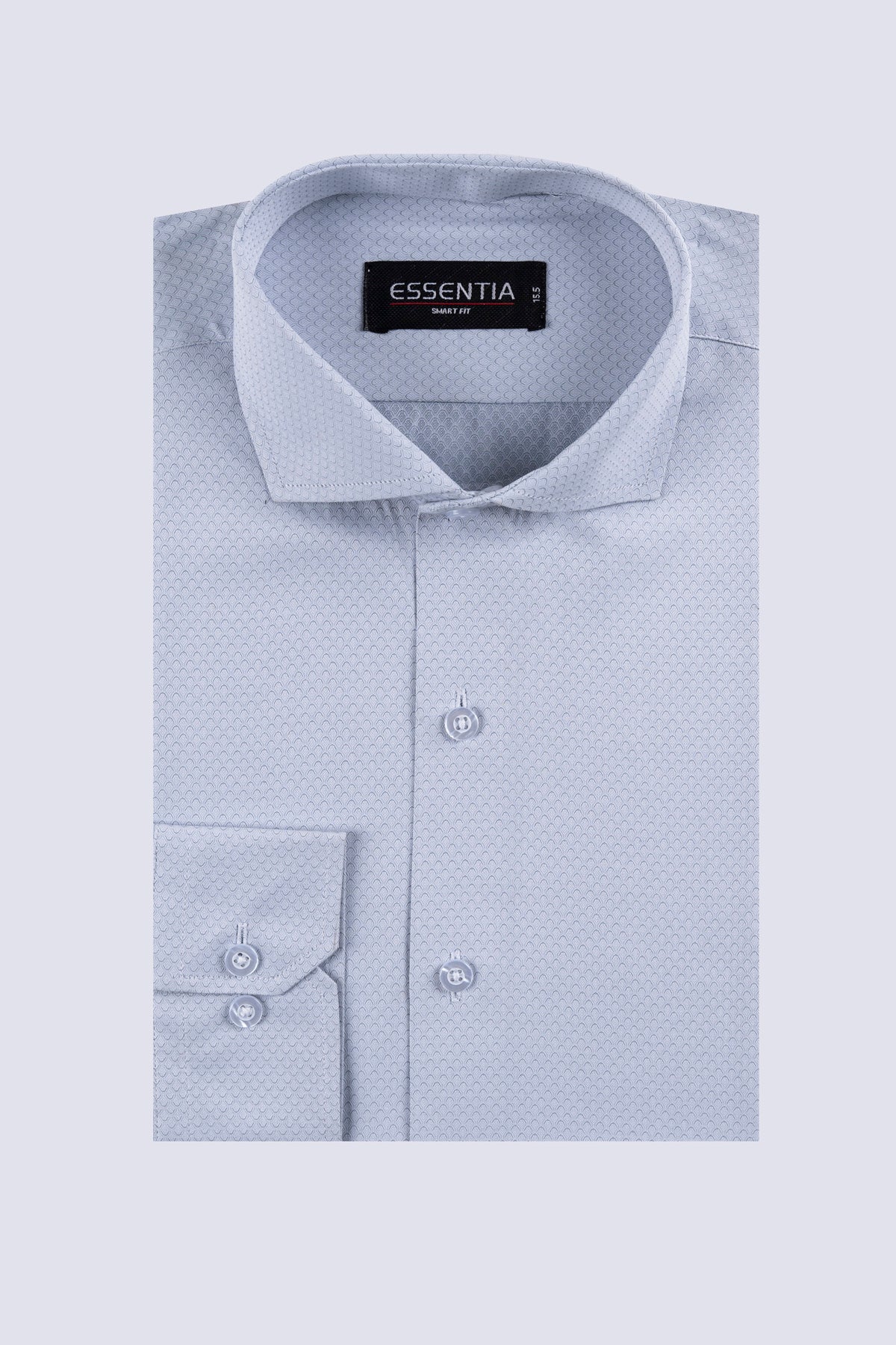 S Grey Self Men&#39;s Dress Shirt