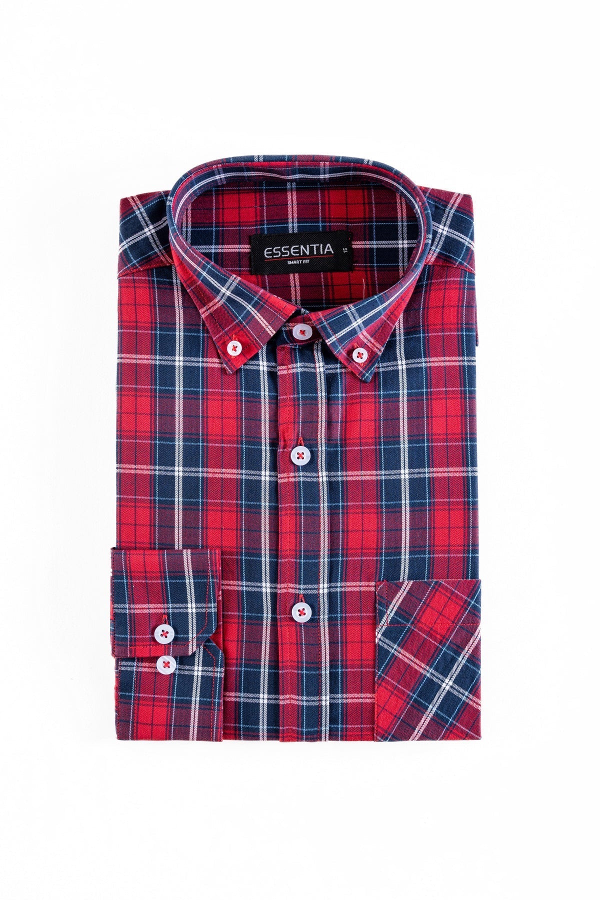 Men&#39;s Red &amp; Blue Dress Shirt