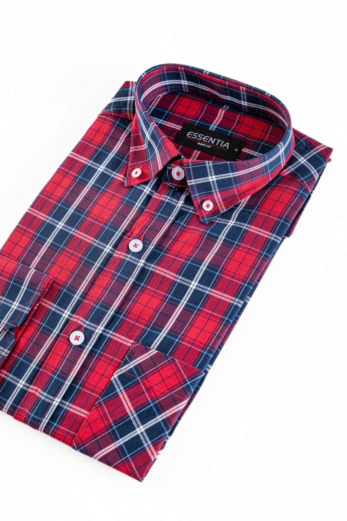 Men&#39;s Red &amp; Blue Dress Shirt