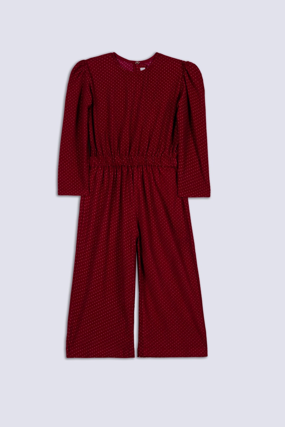 Maroon Corduroy Girl&#39;s Jumpsuit