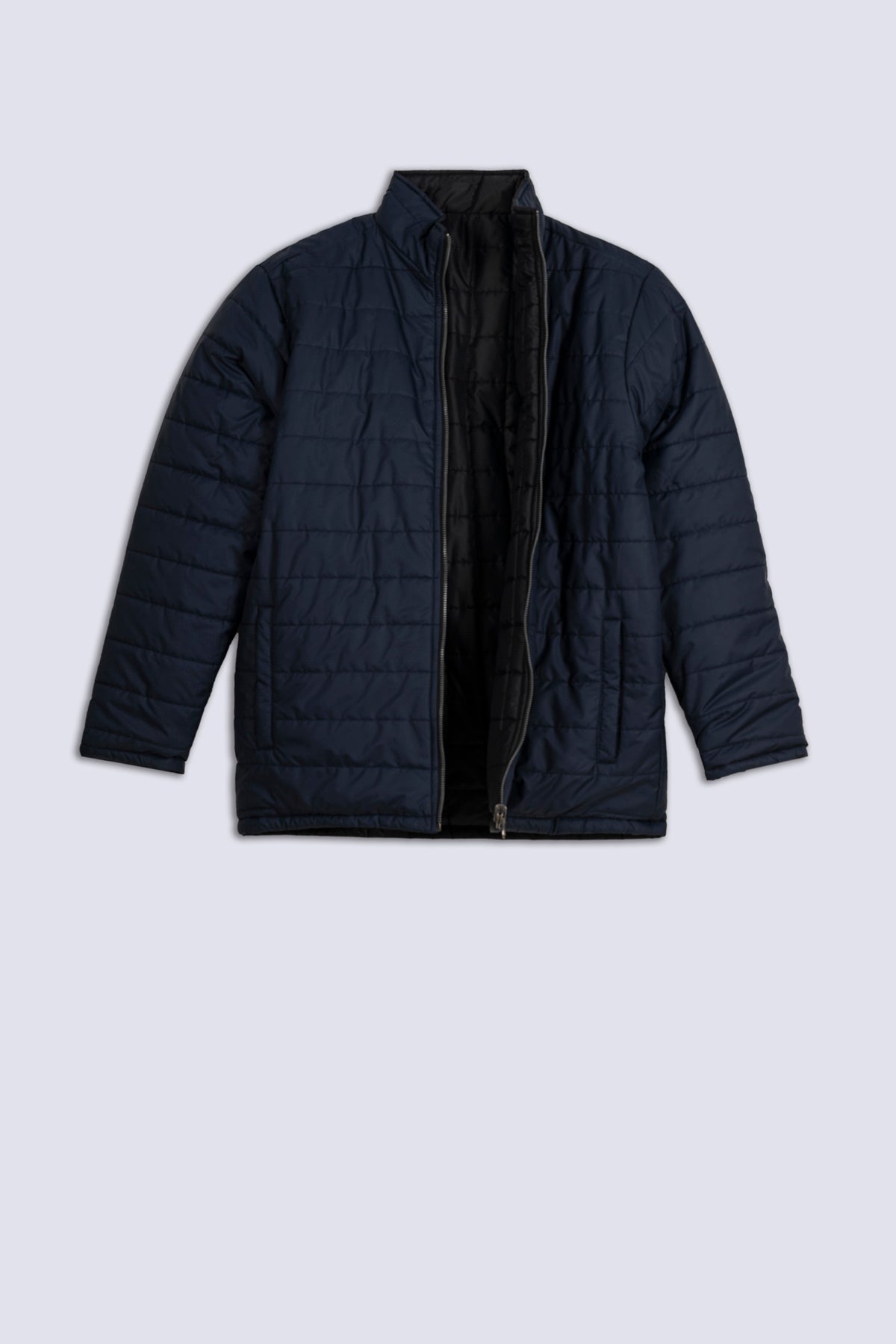 Navy Blue Men&#39;s Puffer Jacket