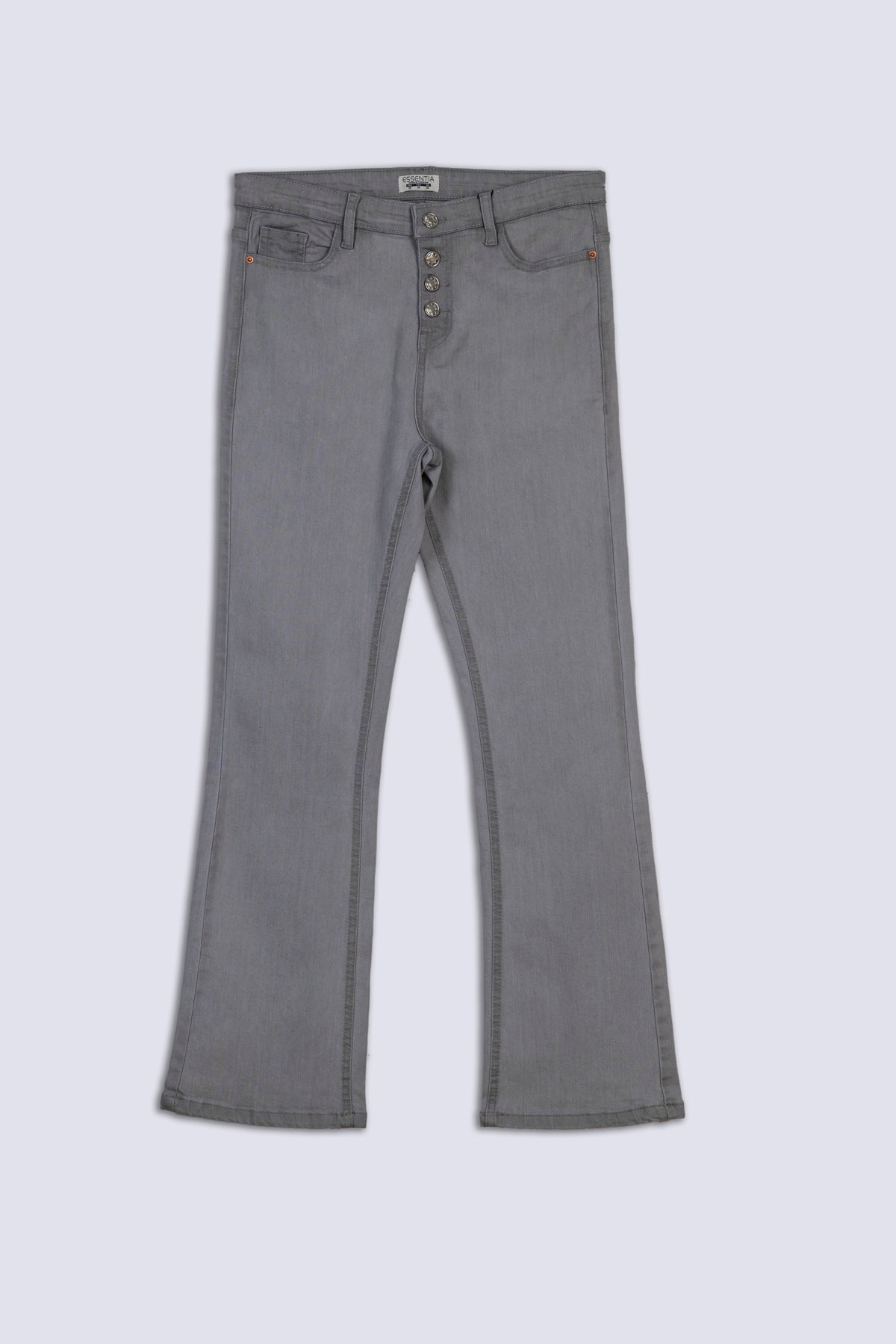 Grey Flare Cut Ladies Denim Pant