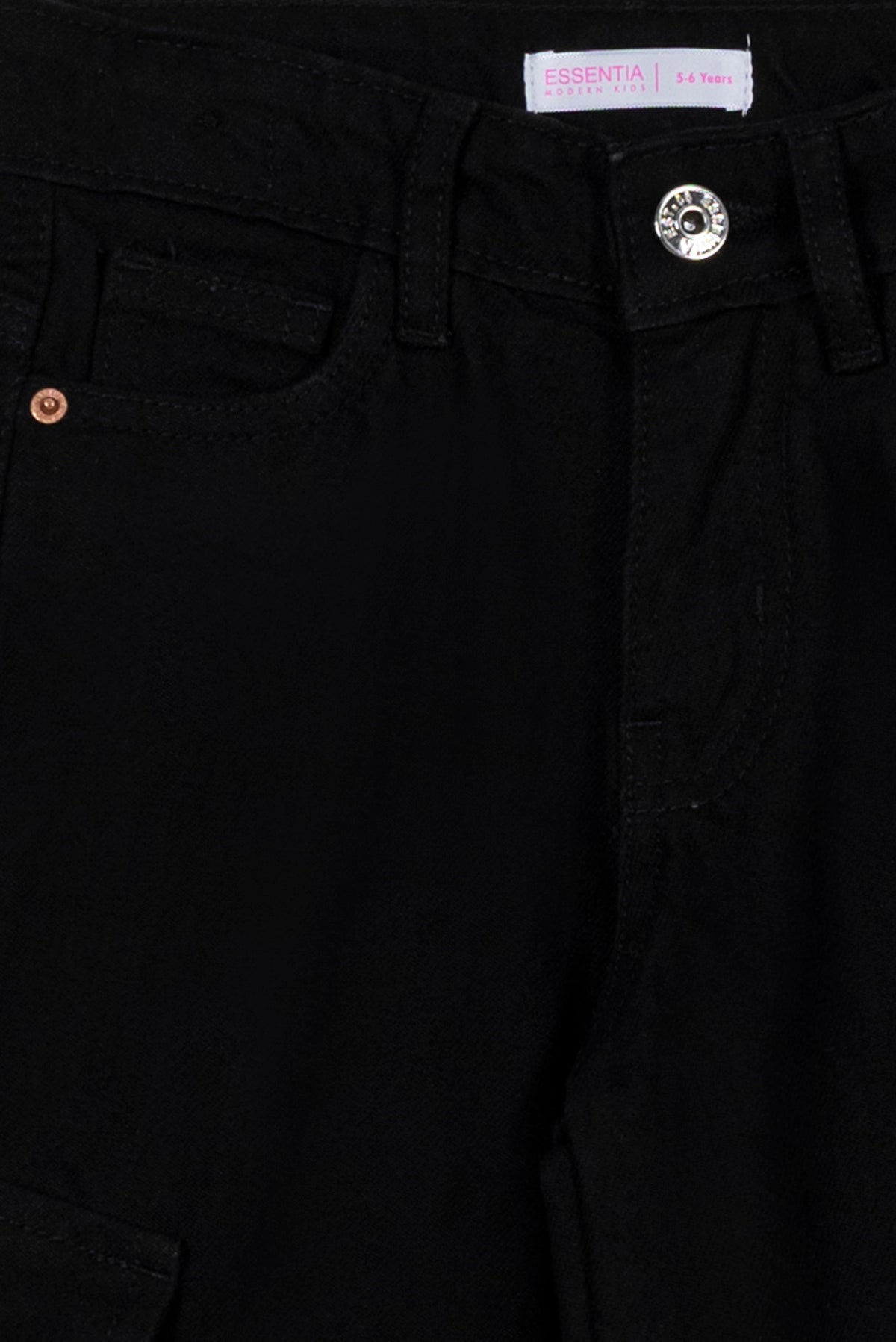 Black Wide Leg Girl&#39;s Denim Pant