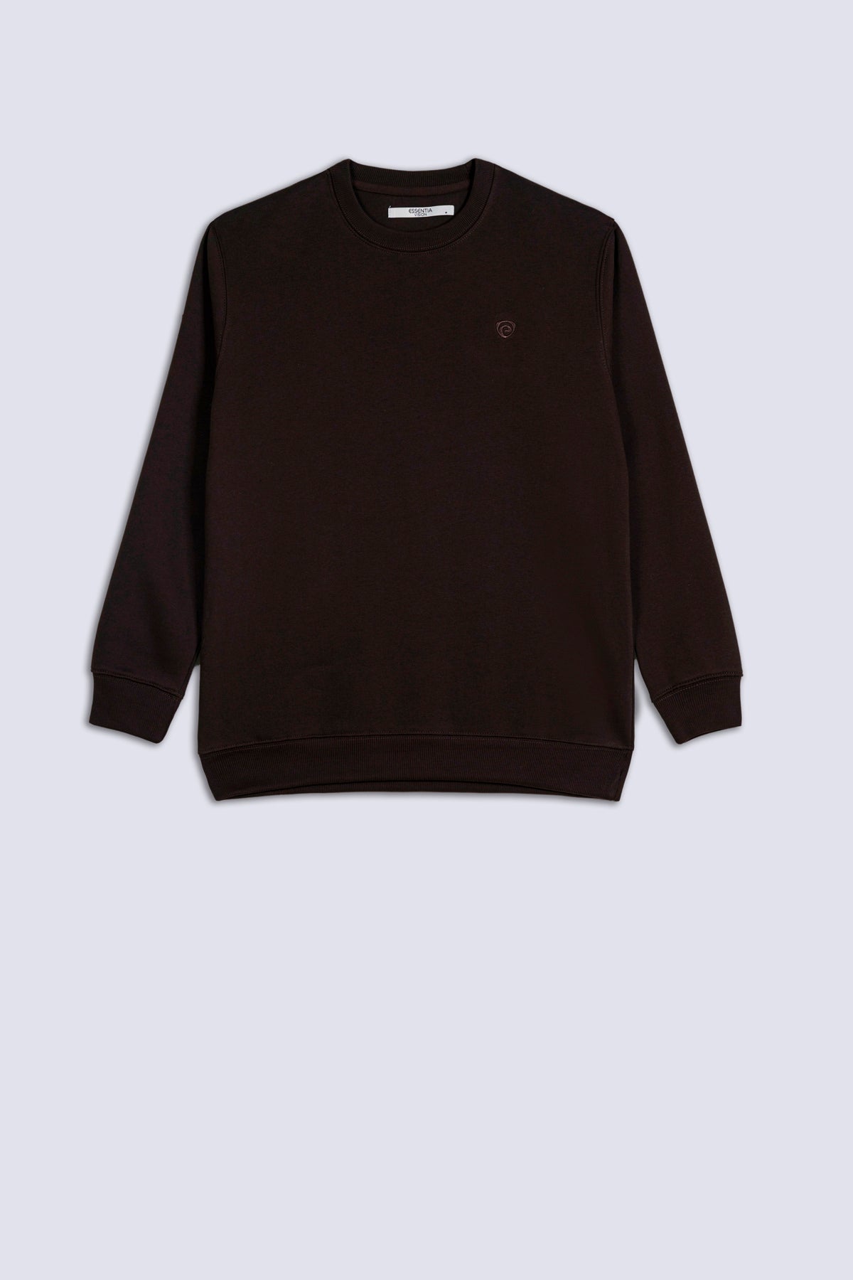 Chocolate Brown Fleece Men&#39;s Sweatshirt.