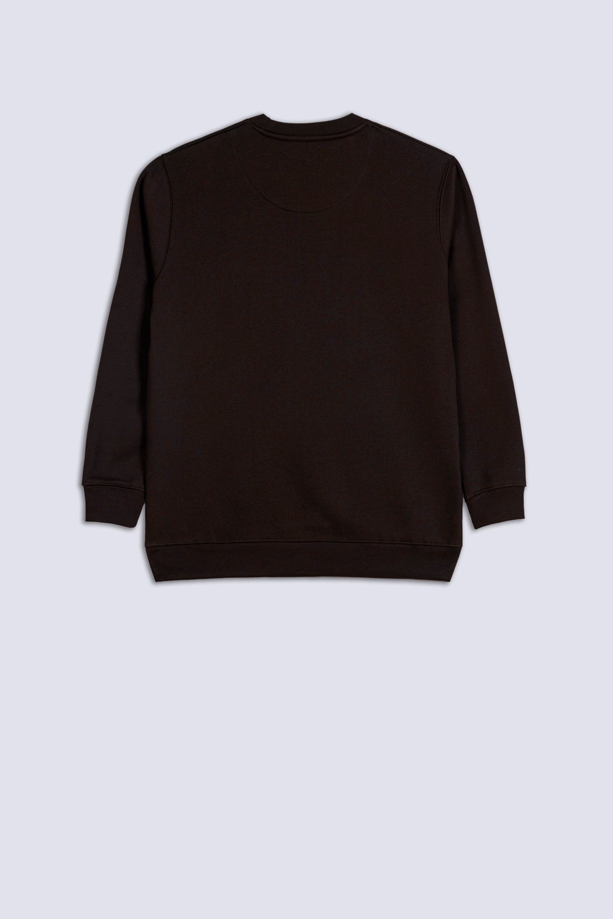 Chocolate Brown Fleece Men&#39;s Sweatshirt.