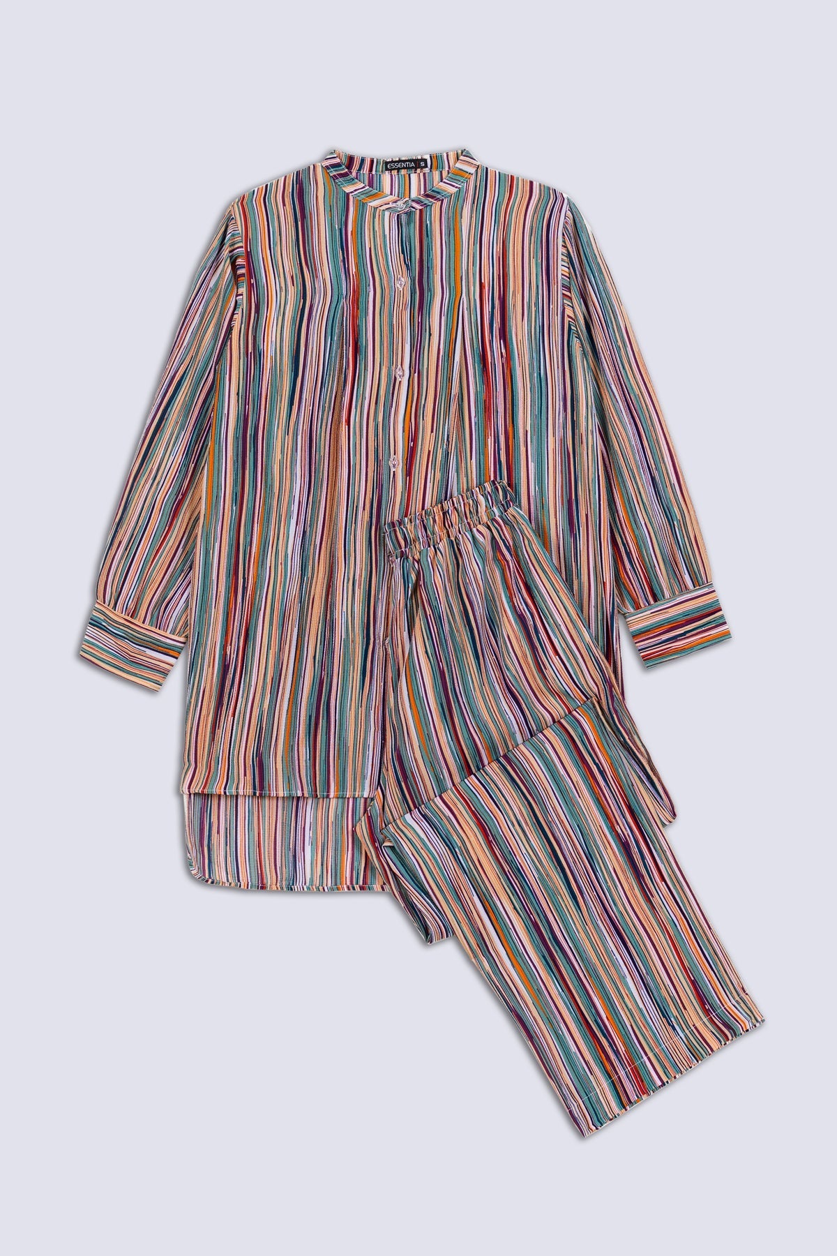 Multi Striped Ladies Co-Ord Set.