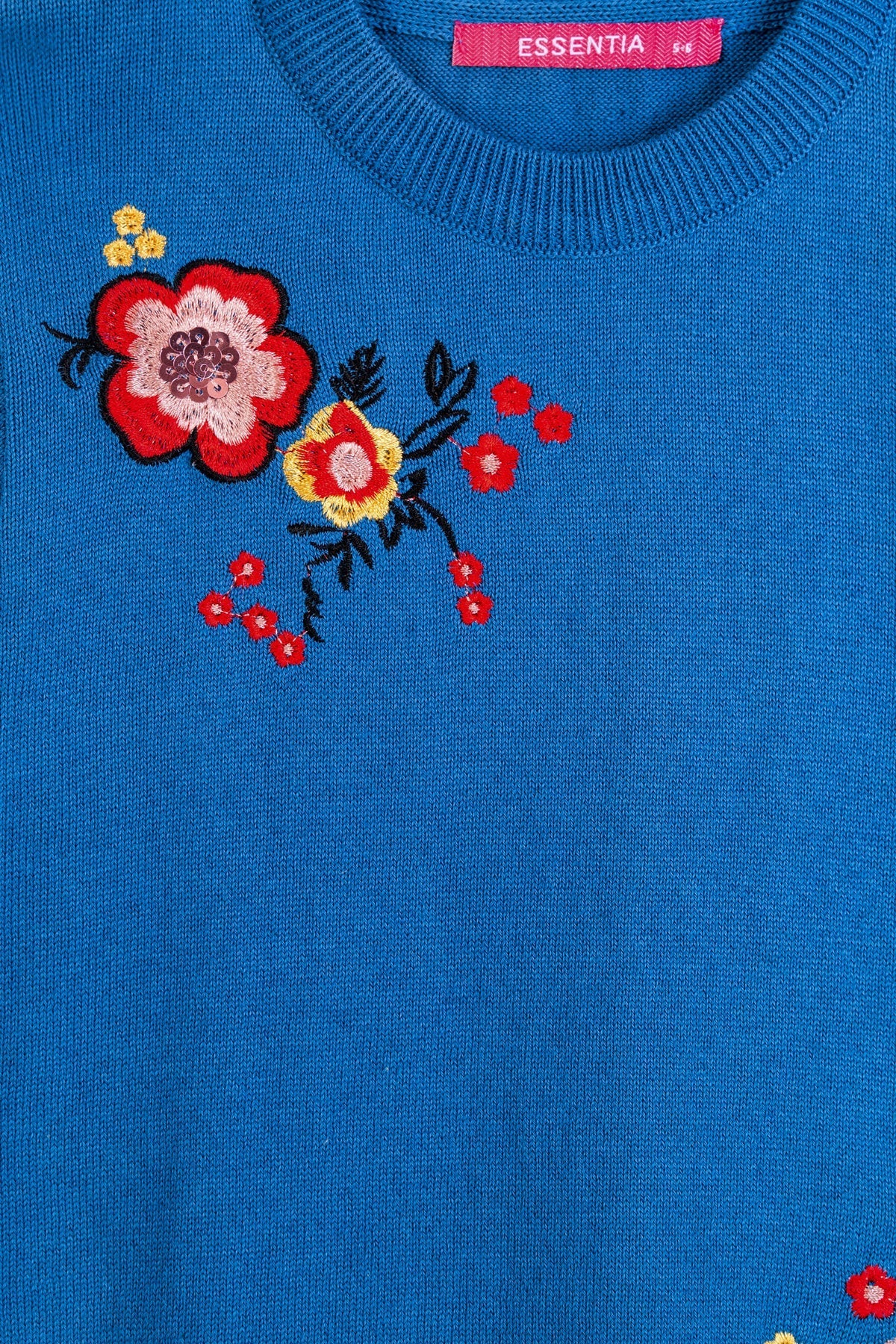 Embroidered Floral Girl&#39;s Sweater.