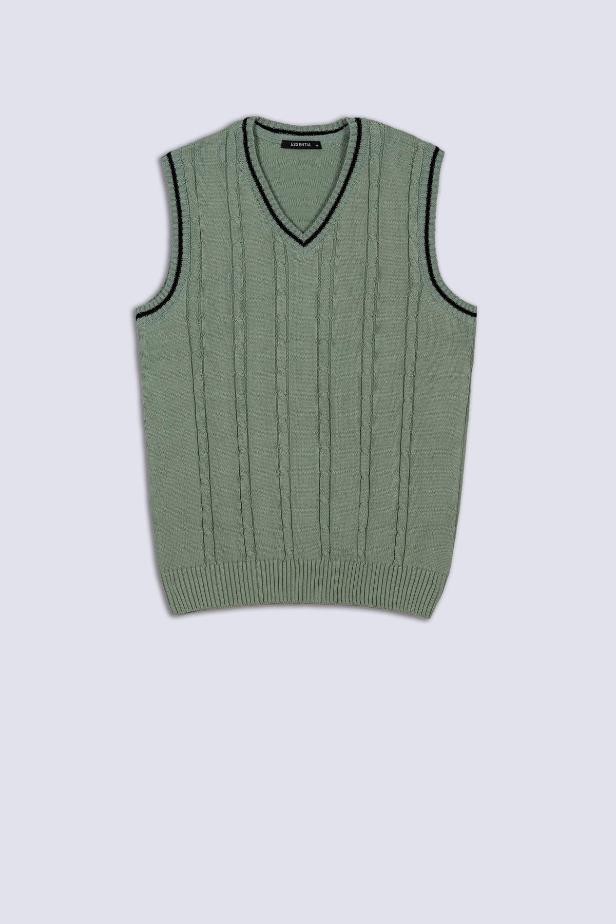 Light Greeen V-Neck Men&#39;s Sweater