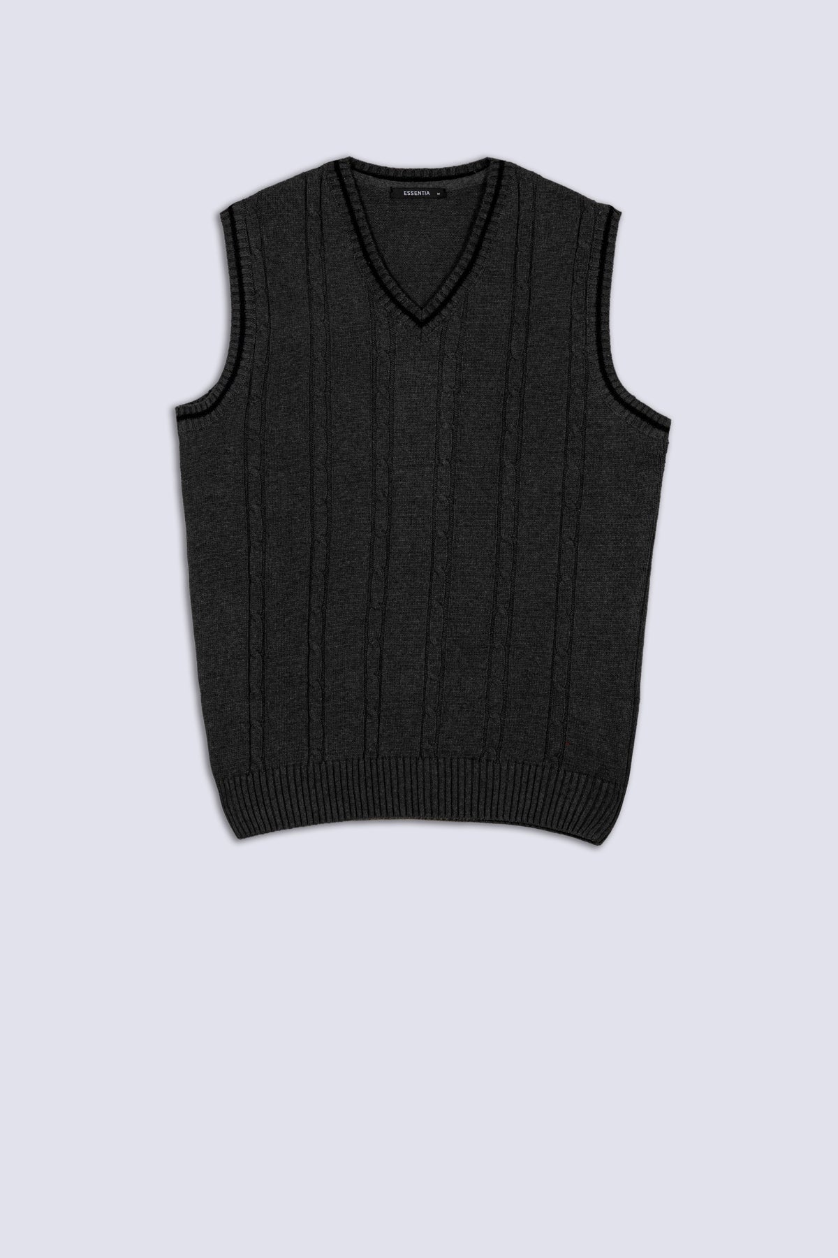 Charcoal V-Neck Men&#39;s Sweater