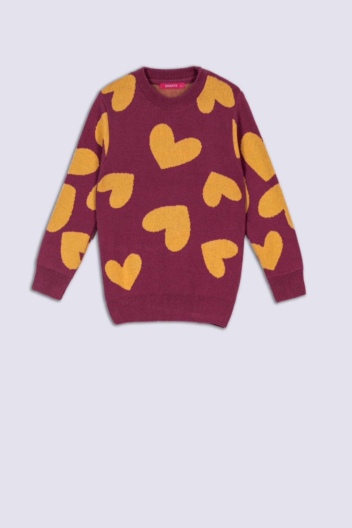 Heart Kintted Girl&#39;s Sweater.