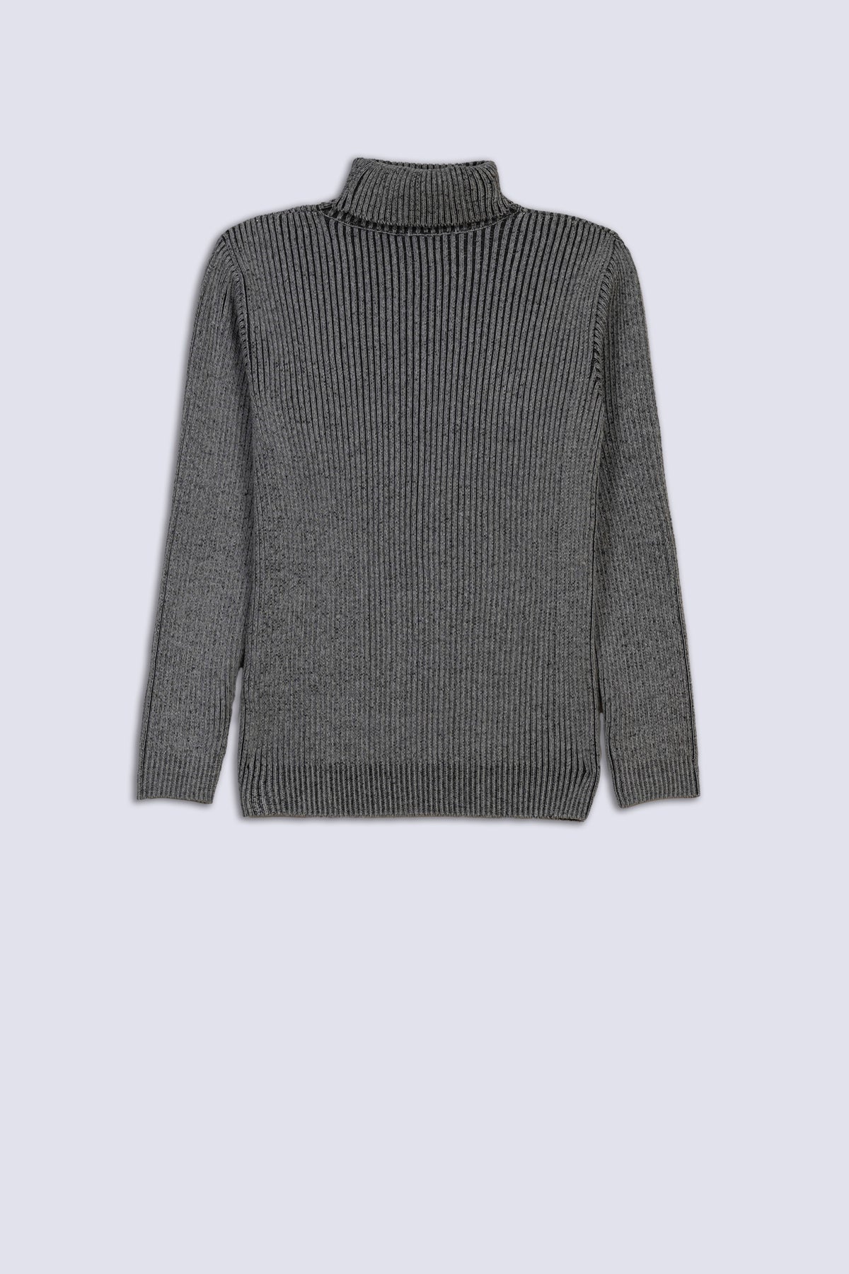 Grey Men&#39;s Mock Neck Sweater