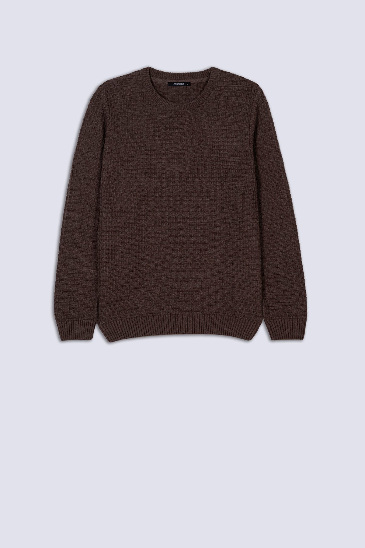 Brown Round Neck Men&#39;s Sweater