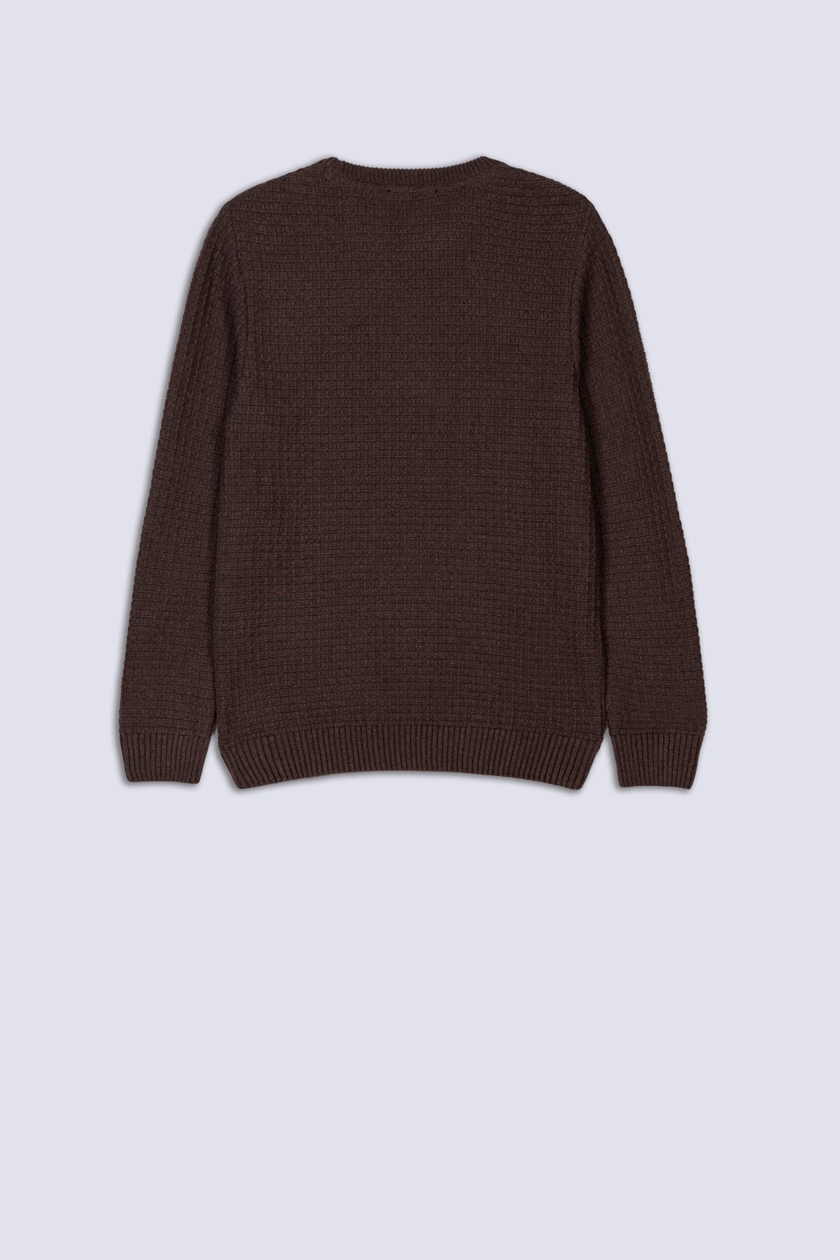 Brown Round Neck Men&#39;s Sweater