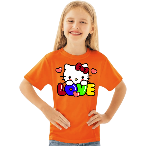 Kitty Love T Shirt For Kids