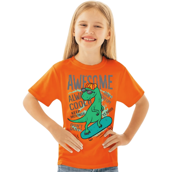 AWESOME DINO T Shirt for Kids