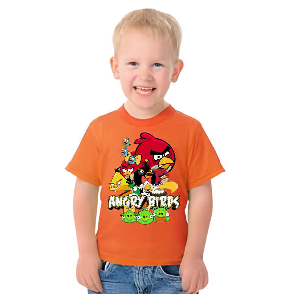 Angry Birds Printed T Shirt For Kids